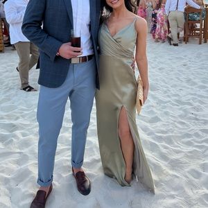 Silver Sage “Rava” Satin Reverly Dress - in good condition, size 2 Petite